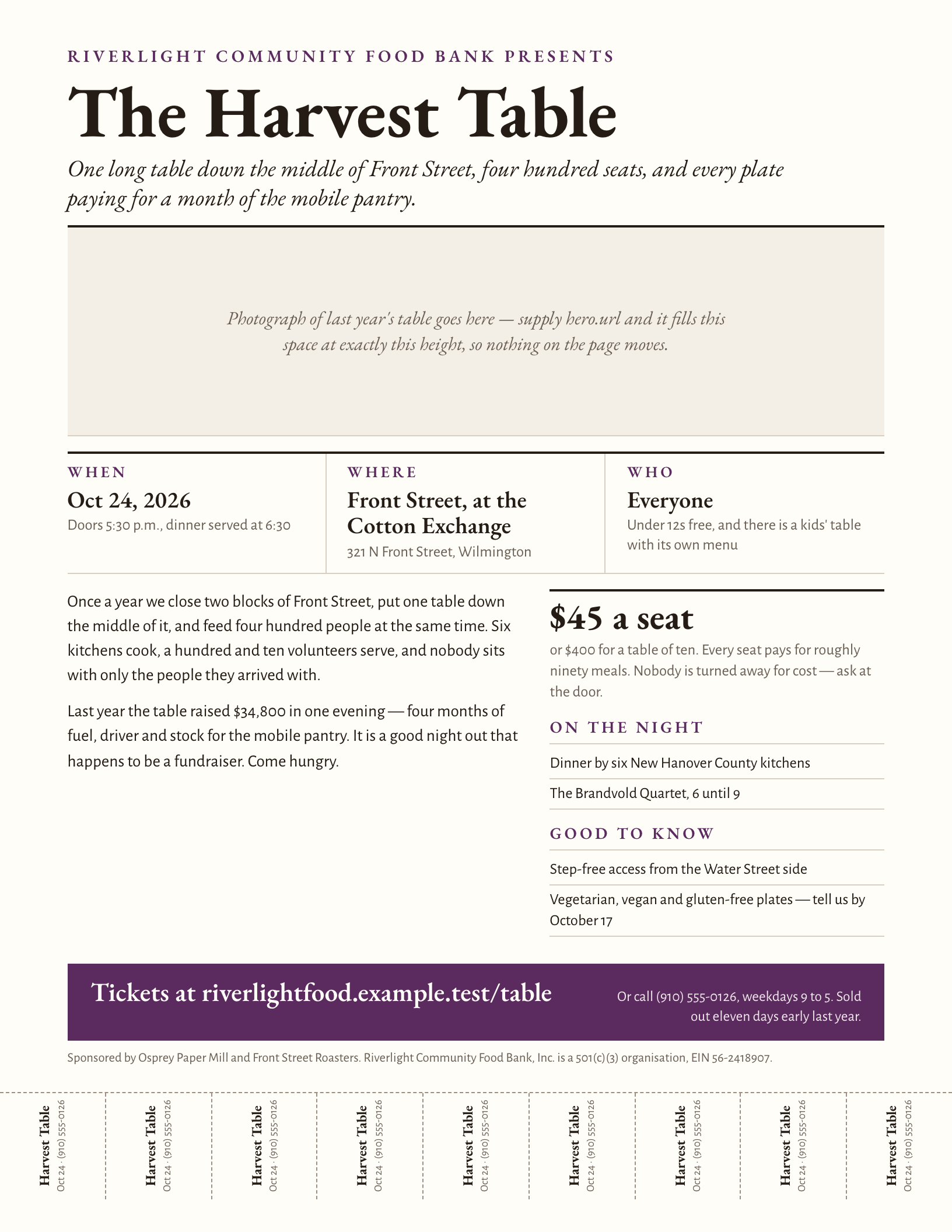 Rendered preview of the event-flyer template