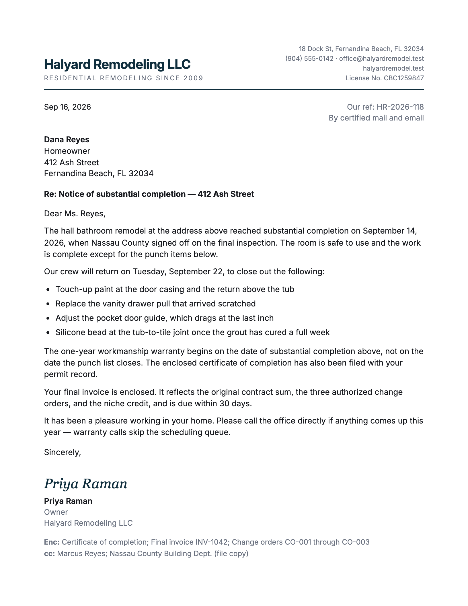 Rendered preview of the letterhead template