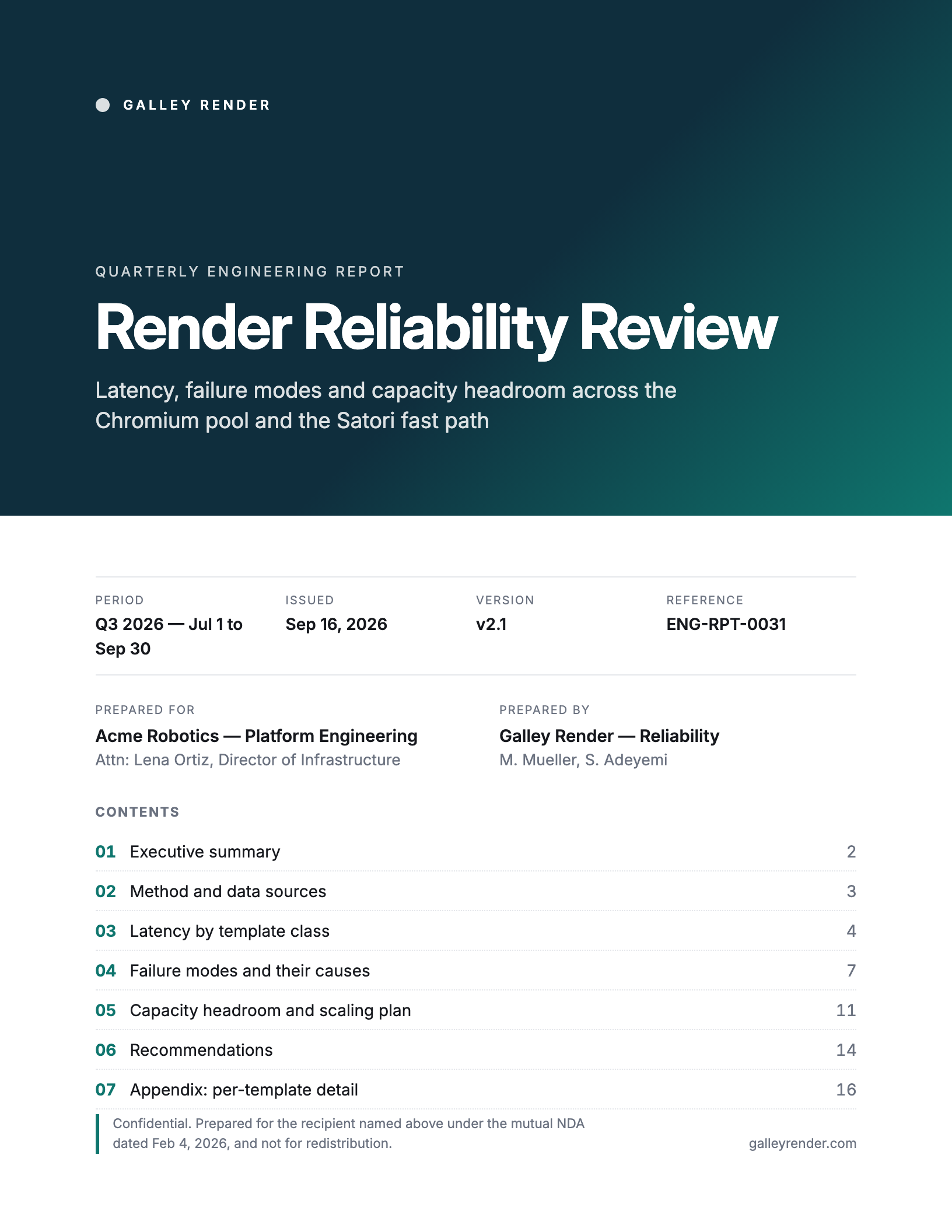 Rendered preview of the report-cover template