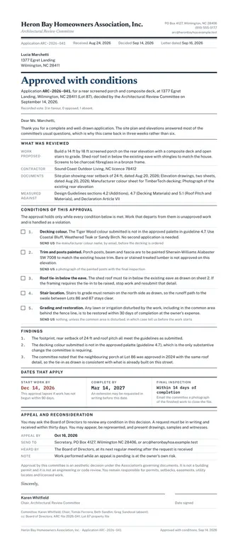 Preview of the architectural decision template