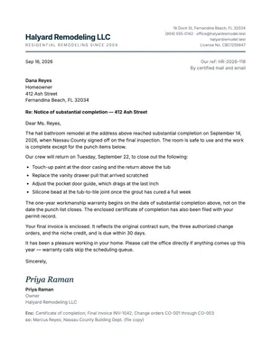 Preview of the letterhead template